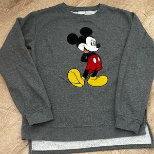 Disney Charcoal Mickey Mouse Crewneck Sweater